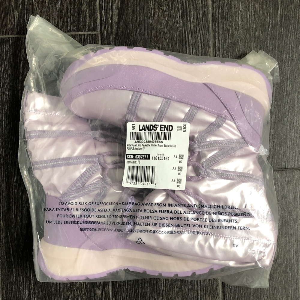 Lands' End Lavender Snow Boots